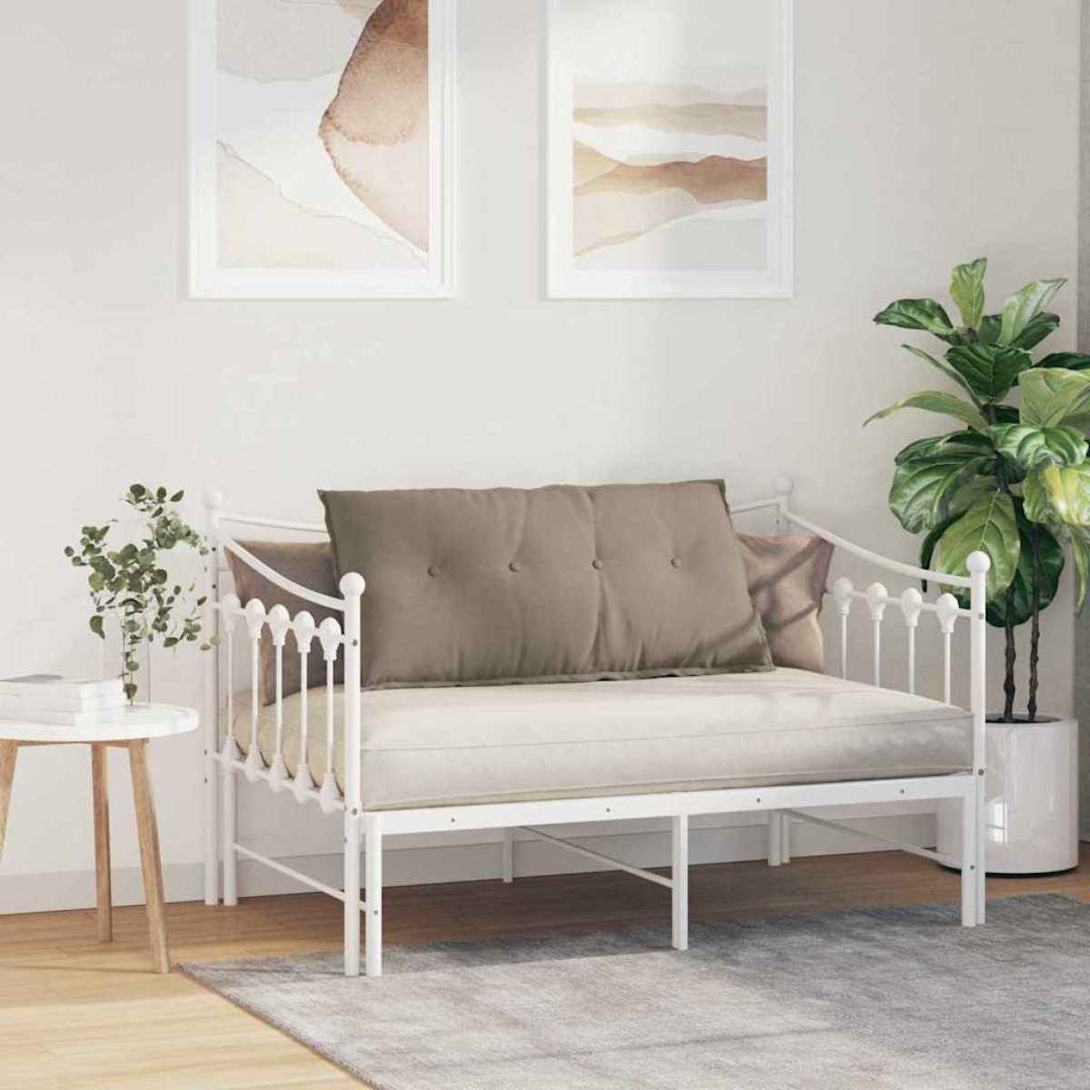 vidaXL Μαξιλάρι Πλάτης Taupe 100 x 50 cm Ύφασμα Μικροΐνας