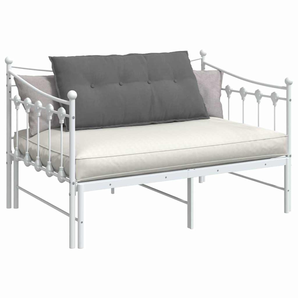 vidaXL Μαξιλάρι Πλάτης Σκούρο Γκρι 100 x 50 cm Ύφασμα Μικροΐνας