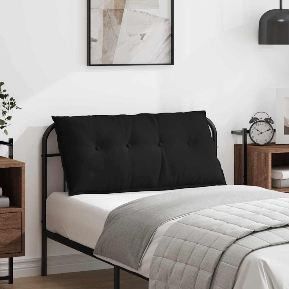 vidaXL Μαξιλάρι Πλάτης Μαύρο 100 x 50 cm Ύφασμα Μικροΐνας