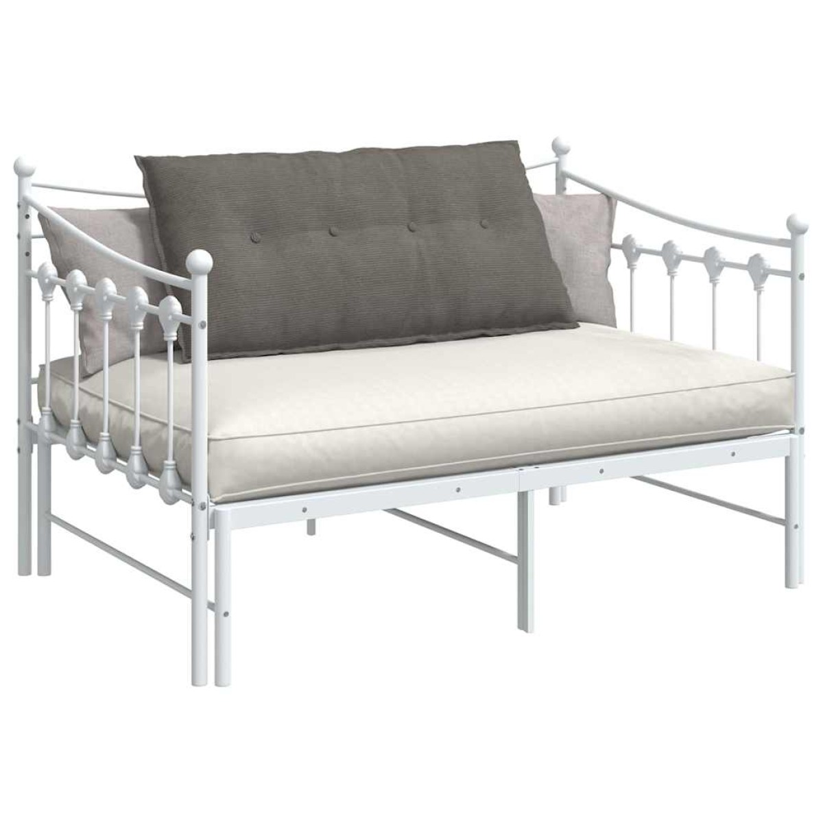 vidaXL Μαξιλάρι Πλάτης Ανοιχτό γκρι 100 x 50 cm Υφασμάτινο Κορντουρά