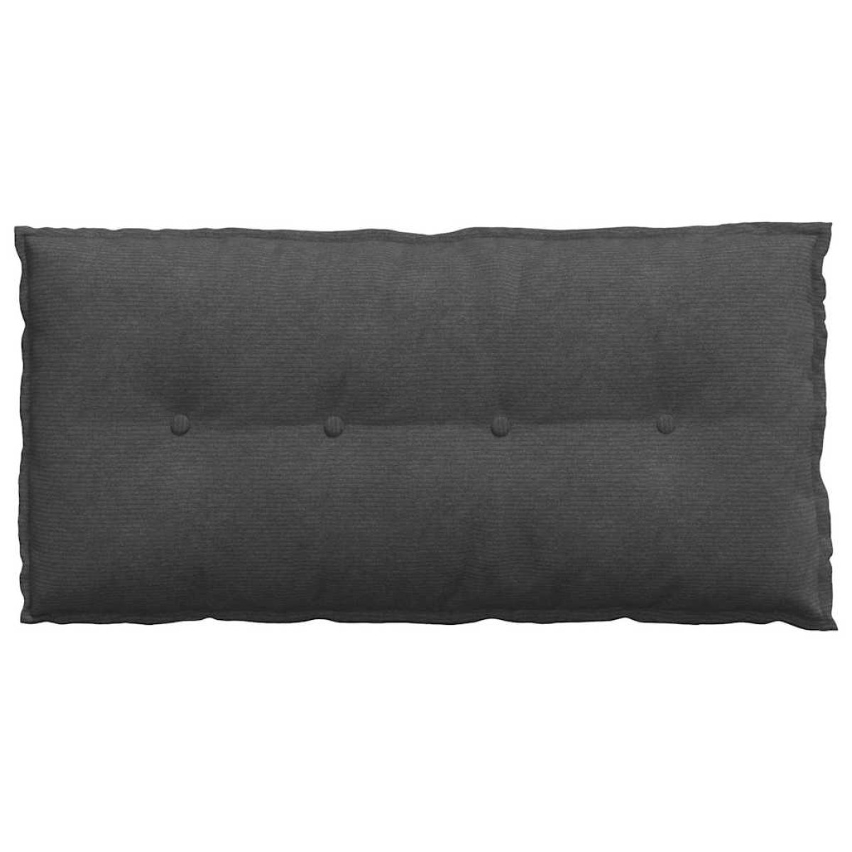 vidaXL Μαξιλάρι Πλάτης Σκούρο Γκρι 100 x 50 cm Υφασμάτινο Κορντουρά