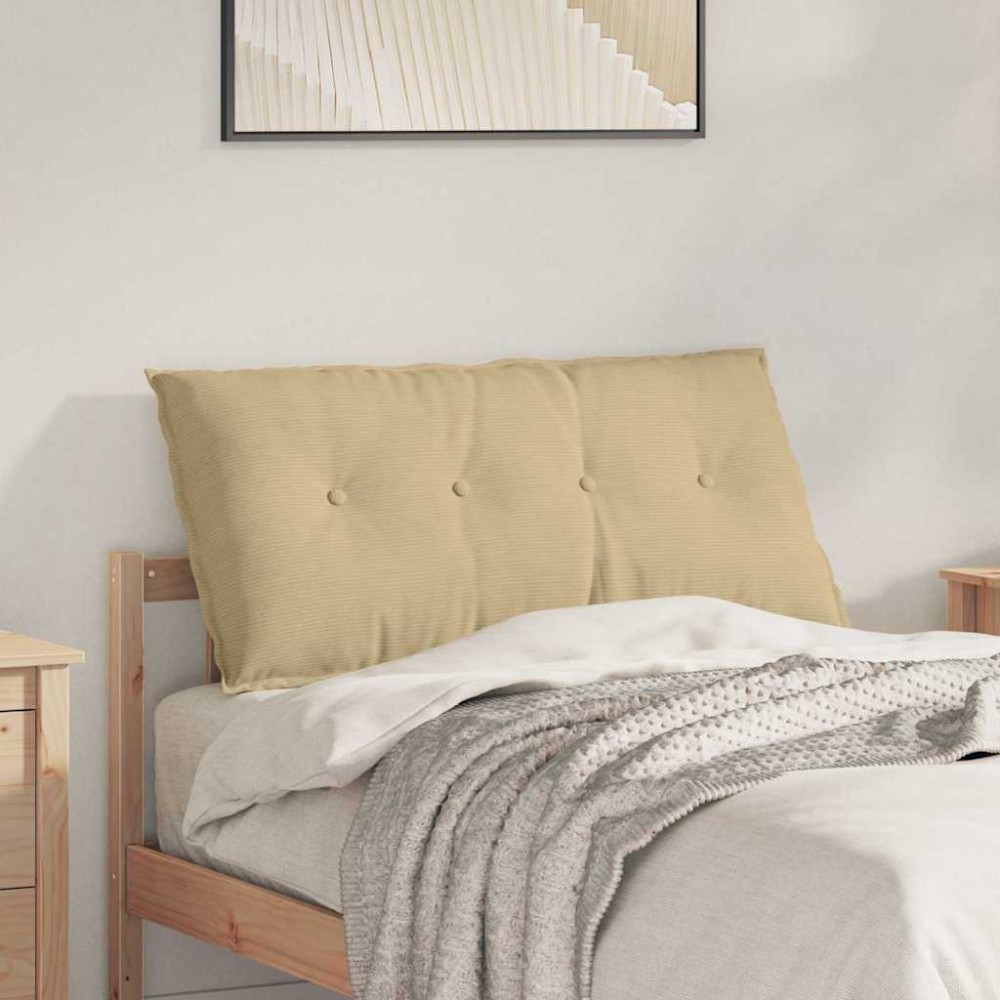 vidaXL Μαξιλάρι Πλάτης Γκρι Πράσινο 100 x 50 cm Υφασμάτινο Κορντουρά