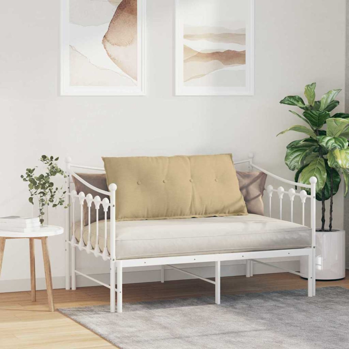 vidaXL Μαξιλάρι Πλάτης Γκρι Πράσινο 100 x 50 cm Υφασμάτινο Κορντουρά