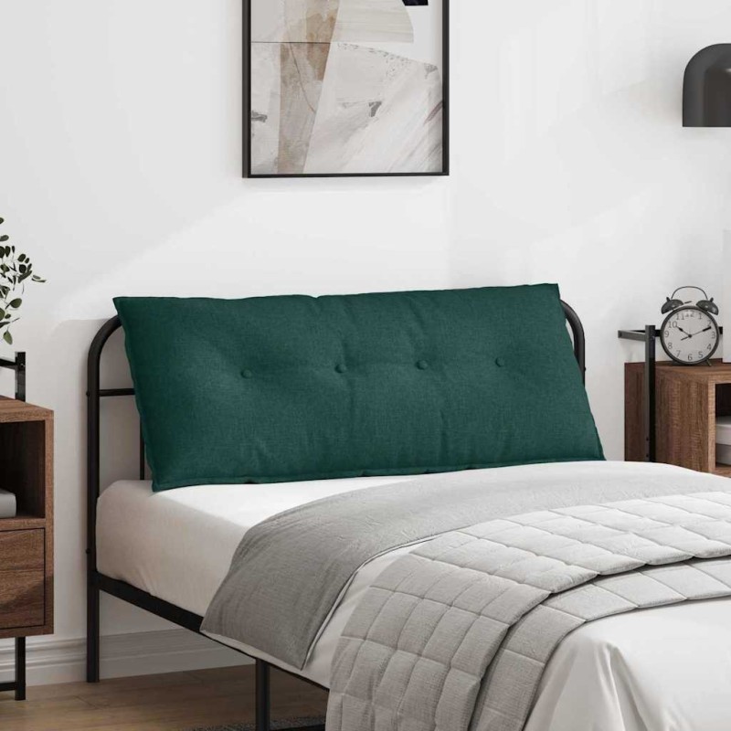 vidaXL Μαξιλάρι Πλάτης Σκούρο Πράσινο 120 x 19 x 50 εκ ύφασμα