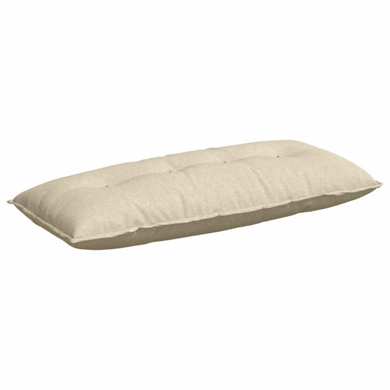vidaXL Μαξιλάρι Πλάτης Κρεμ 120 x 19 x 50 εκ ύφασμα