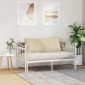 vidaXL Μαξιλάρι Πλάτης Κρεμ 120 x 19 x 50 εκ ύφασμα