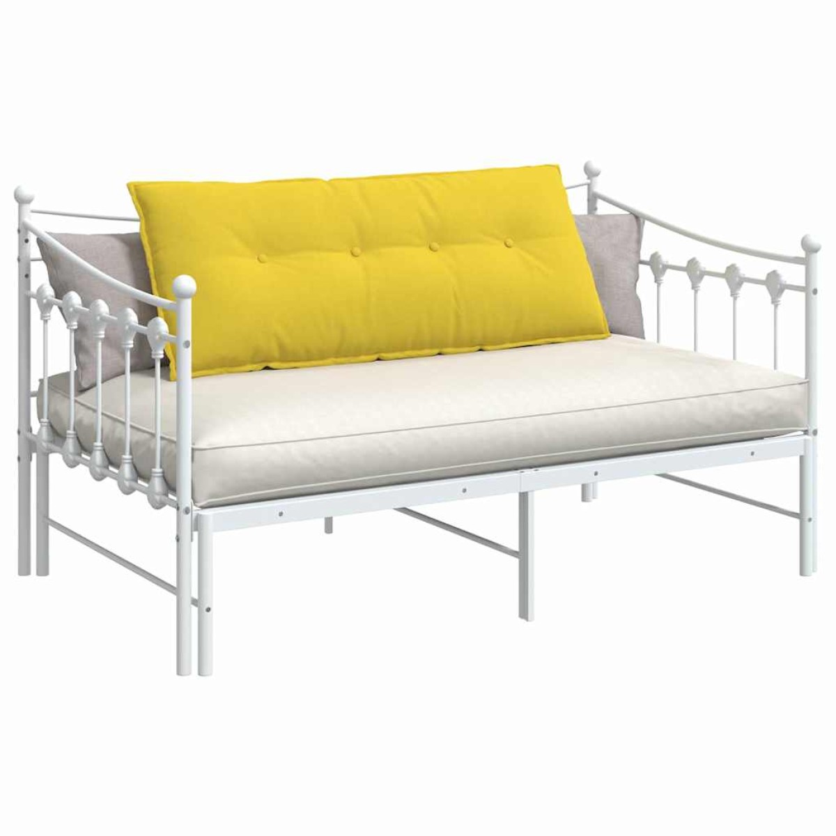 vidaXL Μαξιλάρι Πλάτης Απαλό Κίτρινο 120 x 19 x 50 εκ ύφασμα