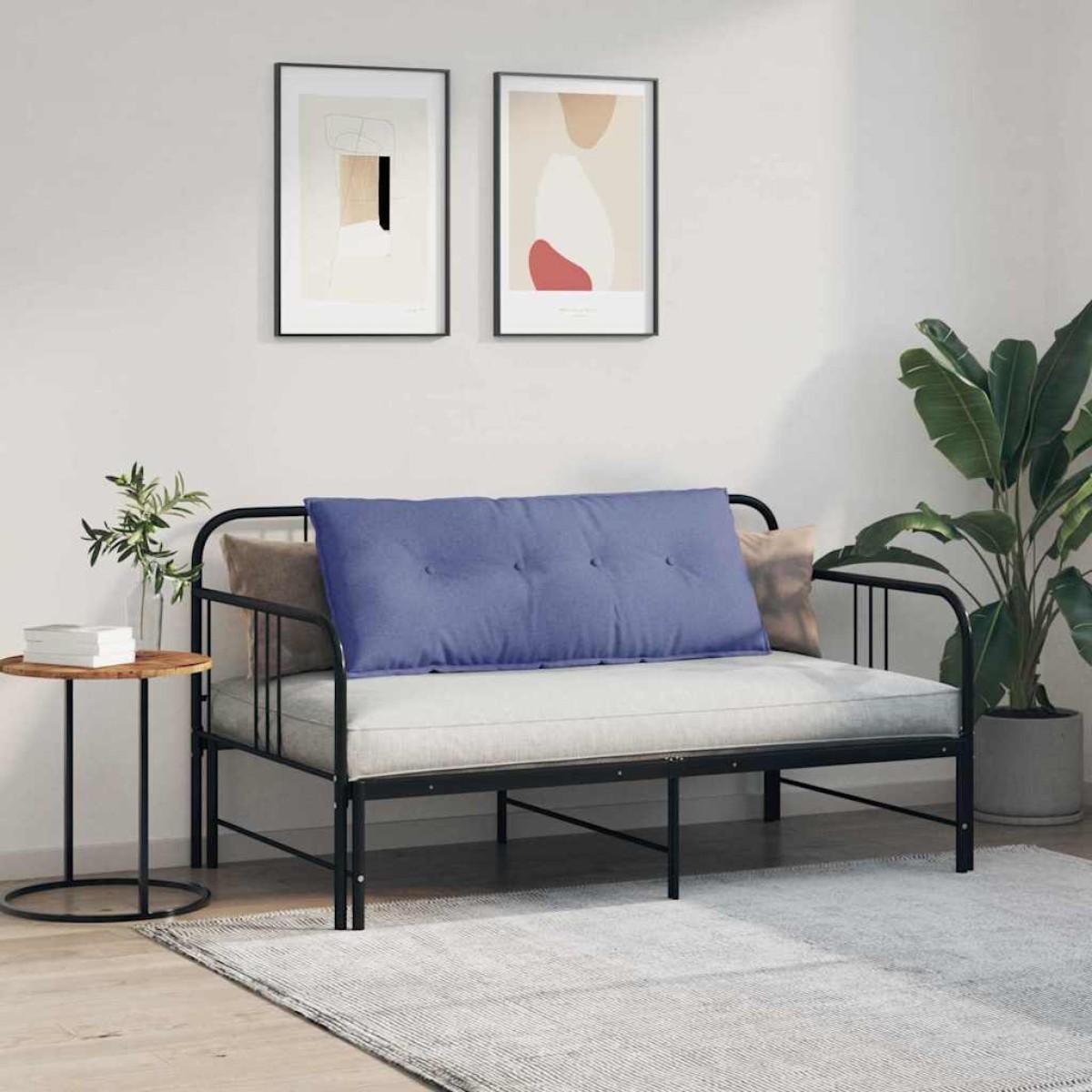 vidaXL Μαξιλάρι Πλάτης Μπλε τζην 120 x 19 x 50 εκ ύφασμα