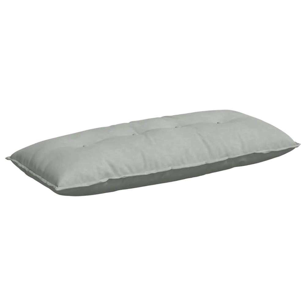 vidaXL Μαξιλάρι Πλάτης Ανοιχτό γκρι 120 x 50 cm Υφασμάτινο Κορντουρά