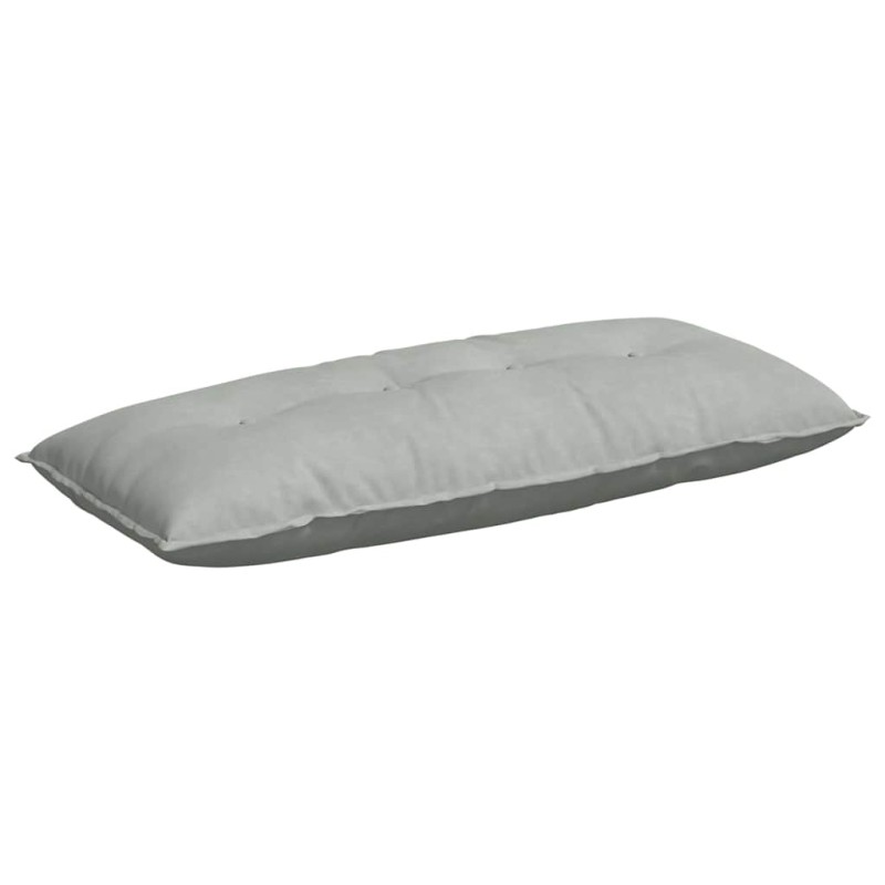 vidaXL Μαξιλάρι Πλάτης Ανοιχτό γκρι 120 x 50 cm Υφασμάτινο Κορντουρά