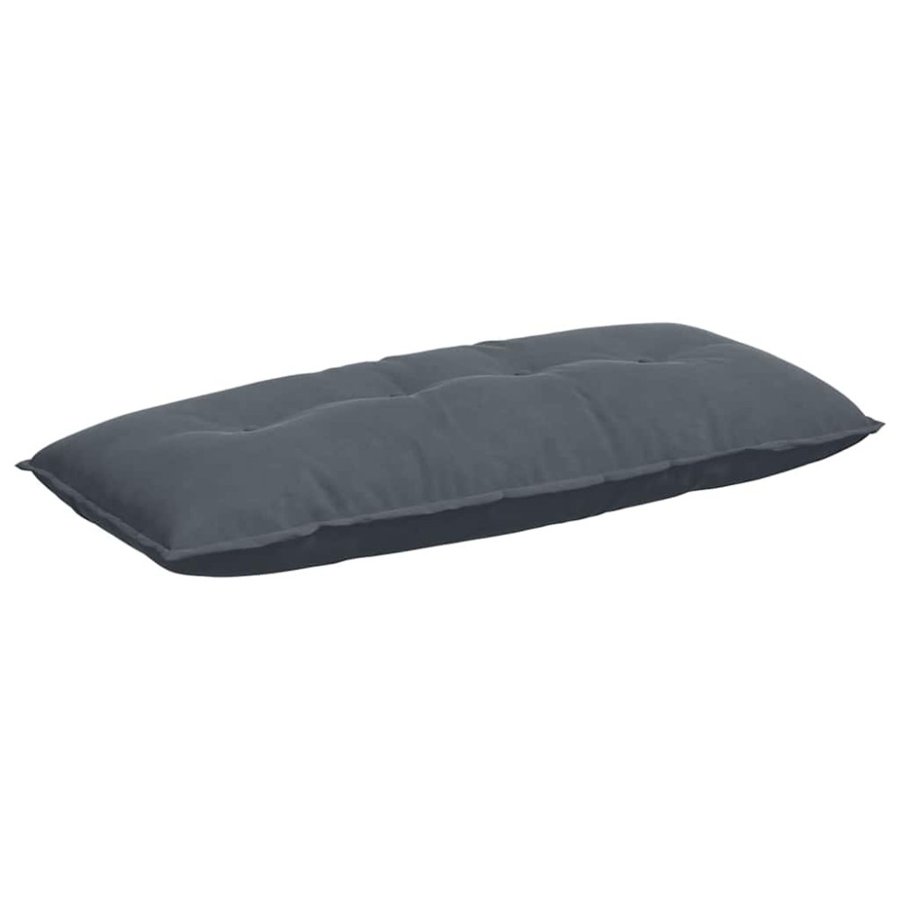 vidaXL Μαξιλάρι Πλάτης Σκούρο Γκρι 120 x 50 cm Υφασμάτινο Κορντουρά