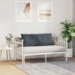 vidaXL Μαξιλάρι Πλάτης Σκούρο Γκρι 120 x 50 cm Υφασμάτινο Κορντουρά