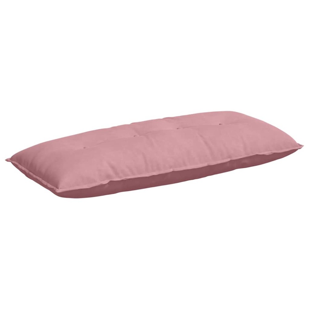 vidaXL Μαξιλάρι Πλάτης Ροζ 120 x 50 cm Υφασμάτινο Κορντουρά