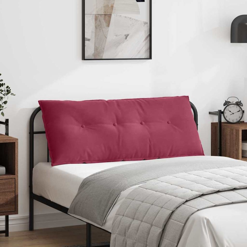 vidaXL Μαξιλάρι Πλάτης Κόκκινο 120 x 50 cm Υφασμάτινο Κορντουρά