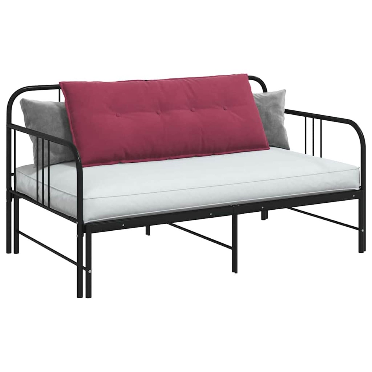 vidaXL Μαξιλάρι Πλάτης Κόκκινο 120 x 50 cm Υφασμάτινο Κορντουρά