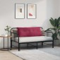 vidaXL Μαξιλάρι Πλάτης Κόκκινο 120 x 50 cm Υφασμάτινο Κορντουρά