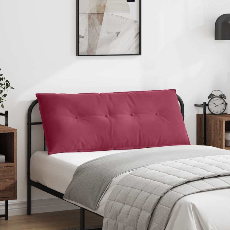 vidaXL Μαξιλάρι Πλάτης Κόκκινο 120 x 50 cm Υφασμάτινο Κορντουρά