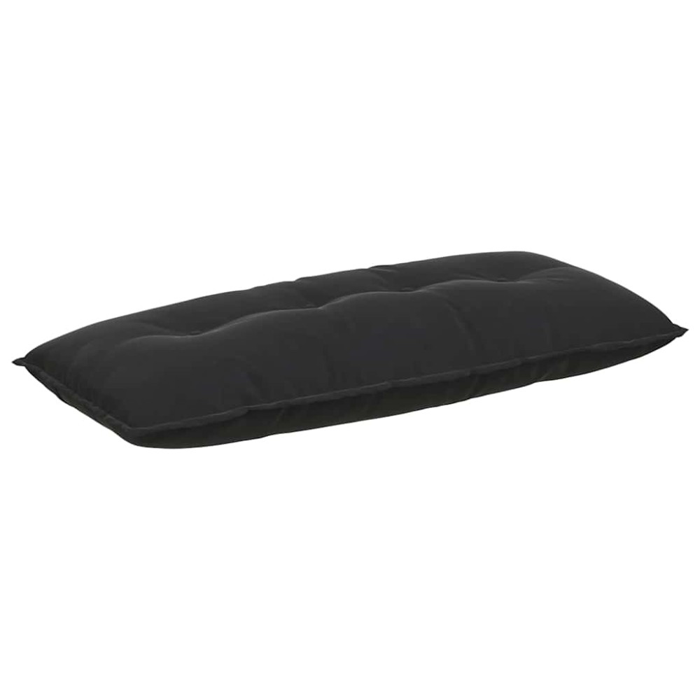 vidaXL Μαξιλάρι Πλάτης Μαύρο 120 x 50 cm Υφασμάτινο Κορντουρά