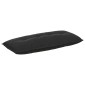 vidaXL Μαξιλάρι Πλάτης Μαύρο 120 x 50 cm Υφασμάτινο Κορντουρά