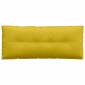 vidaXL Μαξιλάρι Πλάτης Κίτρινο 120 x 50 cm Υφασμάτινο Κορντουρά