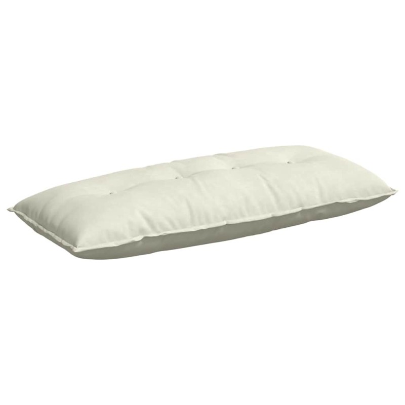 vidaXL Μαξιλάρι Πλάτης Κρεμ 120 x 50 cm Υφασμάτινο Κορντουρά