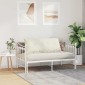 vidaXL Μαξιλάρι Πλάτης Κρεμ 120 x 50 cm Υφασμάτινο Κορντουρά