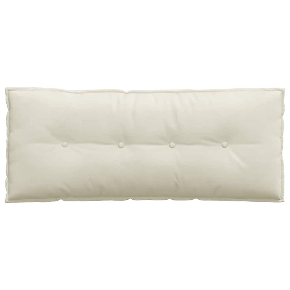 vidaXL Μαξιλάρι Πλάτης Κρεμ 120 x 50 cm Υφασμάτινο Κορντουρά