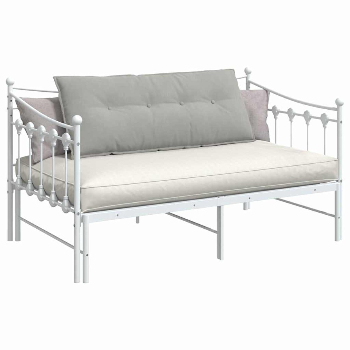 vidaXL Μαξιλάρι Πλάτης Ανοιχτό γκρι 120 x 50 cm Ύφασμα Μικροΐνας