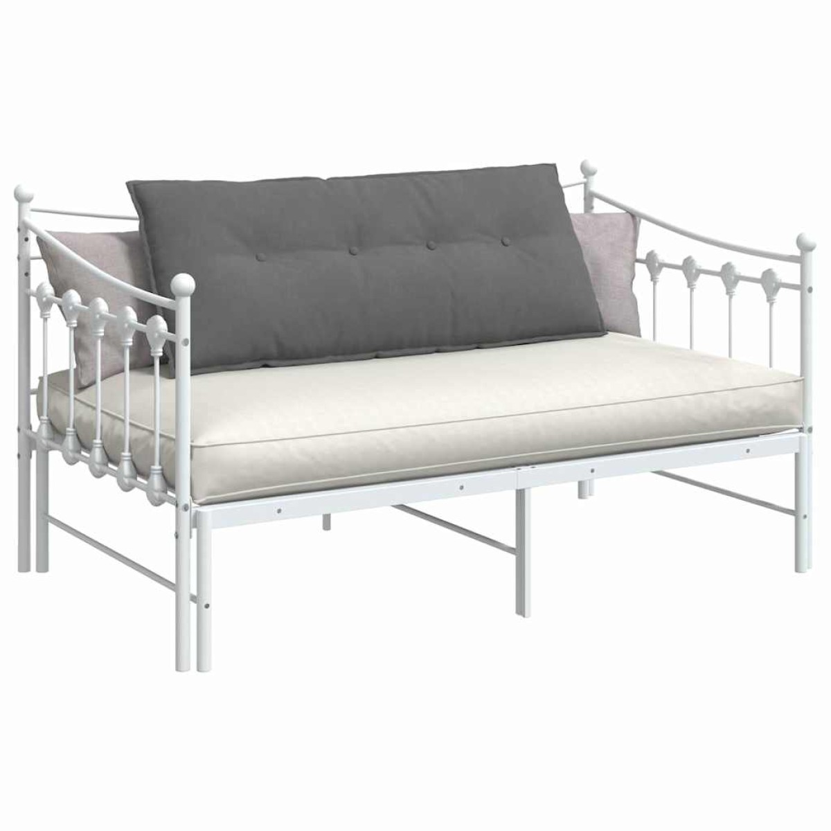 vidaXL Μαξιλάρι Πλάτης Σκούρο Γκρι 120 x 50 cm Ύφασμα Μικροΐνας