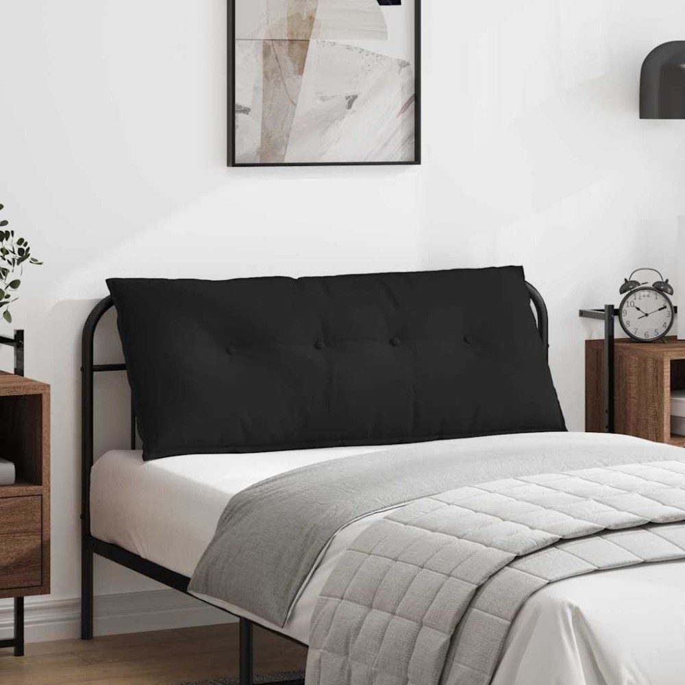 vidaXL Μαξιλάρι Πλάτης Μαύρο 120 x 50 cm Ύφασμα Μικροΐνας
