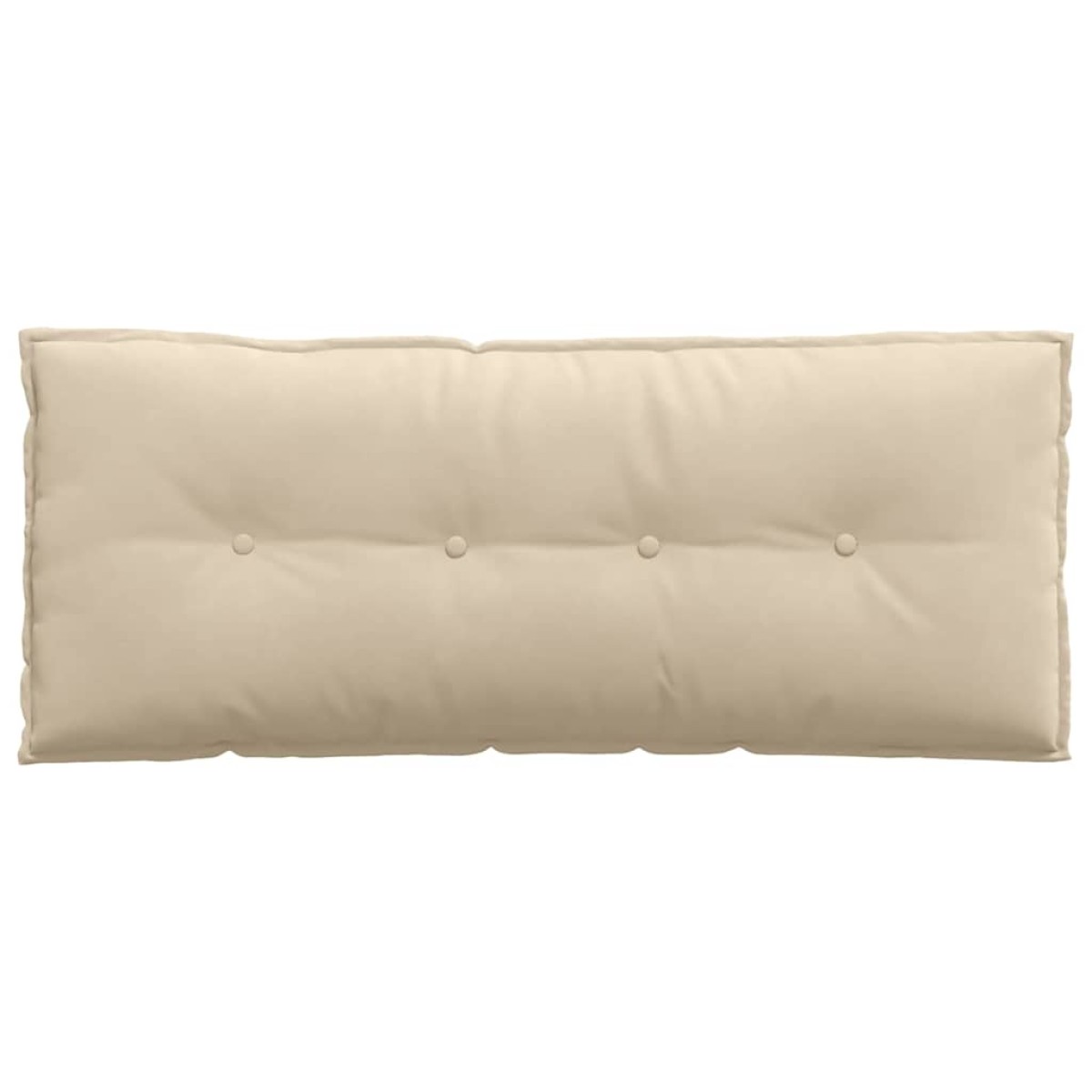 vidaXL Μαξιλάρι Πλάτης Κρεμ 120 x 50 cm Ύφασμα Μικροΐνας
