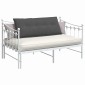 vidaXL Μαξιλάρι Πλάτης Σκούρο Γκρι 120 x 50 cm Υφασμάτινο Κορντουρά