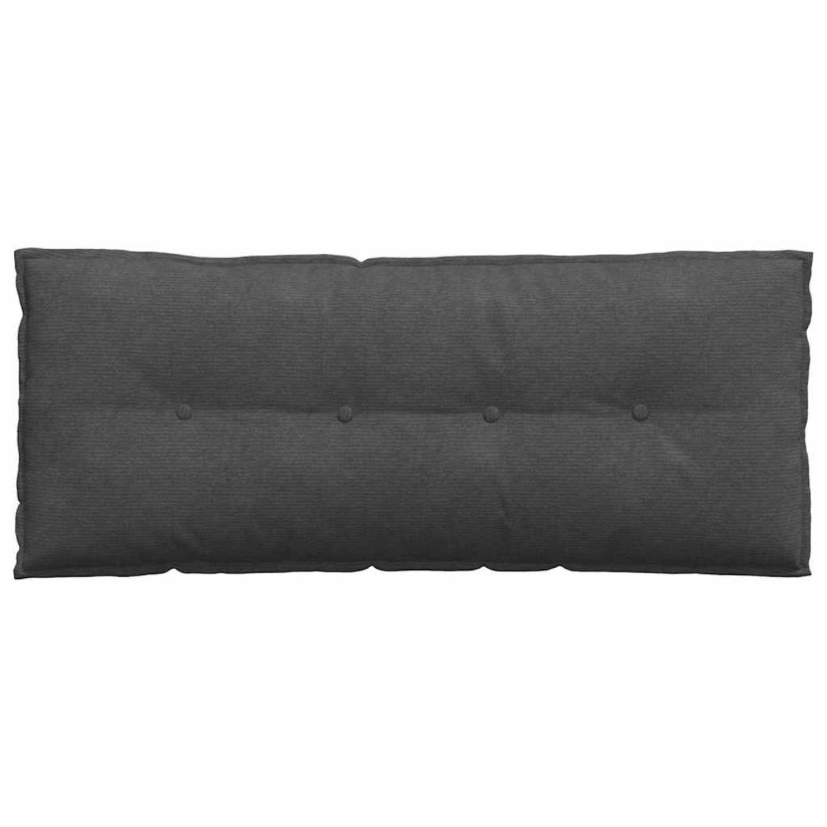 vidaXL Μαξιλάρι Πλάτης Σκούρο Γκρι 120 x 50 cm Υφασμάτινο Κορντουρά