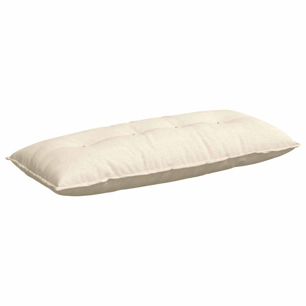 vidaXL Μαξιλάρι Πλάτης Κρεμ 120 x 50 cm Υφασμάτινο Κορντουρά