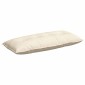 vidaXL Μαξιλάρι Πλάτης Κρεμ 120 x 50 cm Υφασμάτινο Κορντουρά