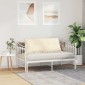 vidaXL Μαξιλάρι Πλάτης Κρεμ 120 x 50 cm Υφασμάτινο Κορντουρά