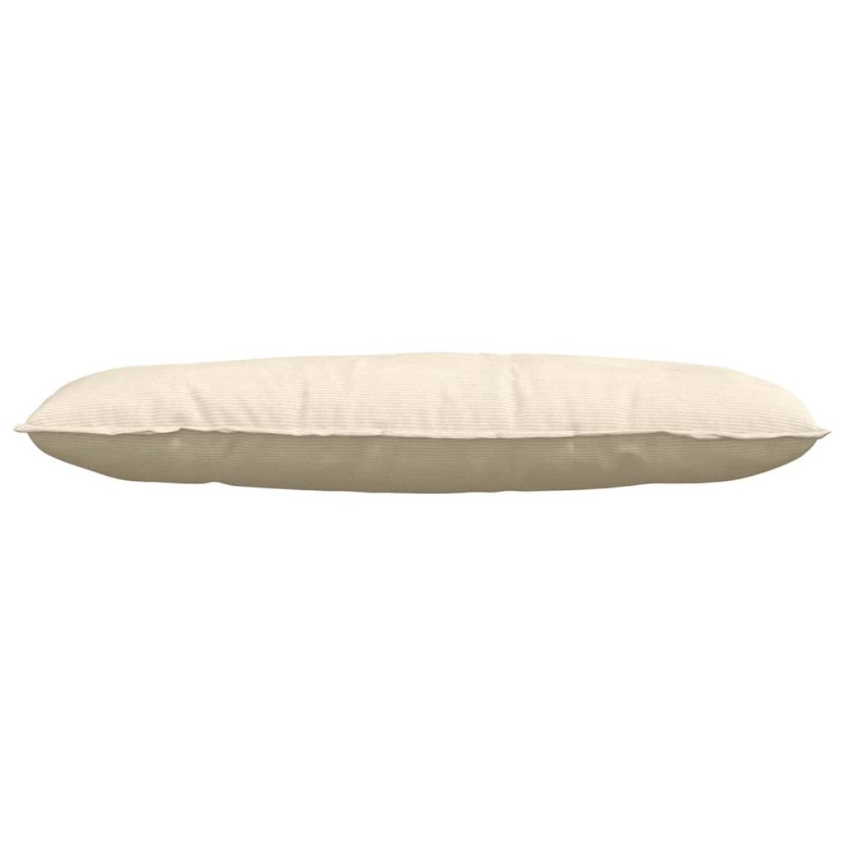 vidaXL Μαξιλάρι Πλάτης Κρεμ 120 x 50 cm Υφασμάτινο Κορντουρά