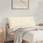 vidaXL Μαξιλάρι Πλάτης Κρεμ 120 x 50 cm Υφασμάτινο Κορντουρά