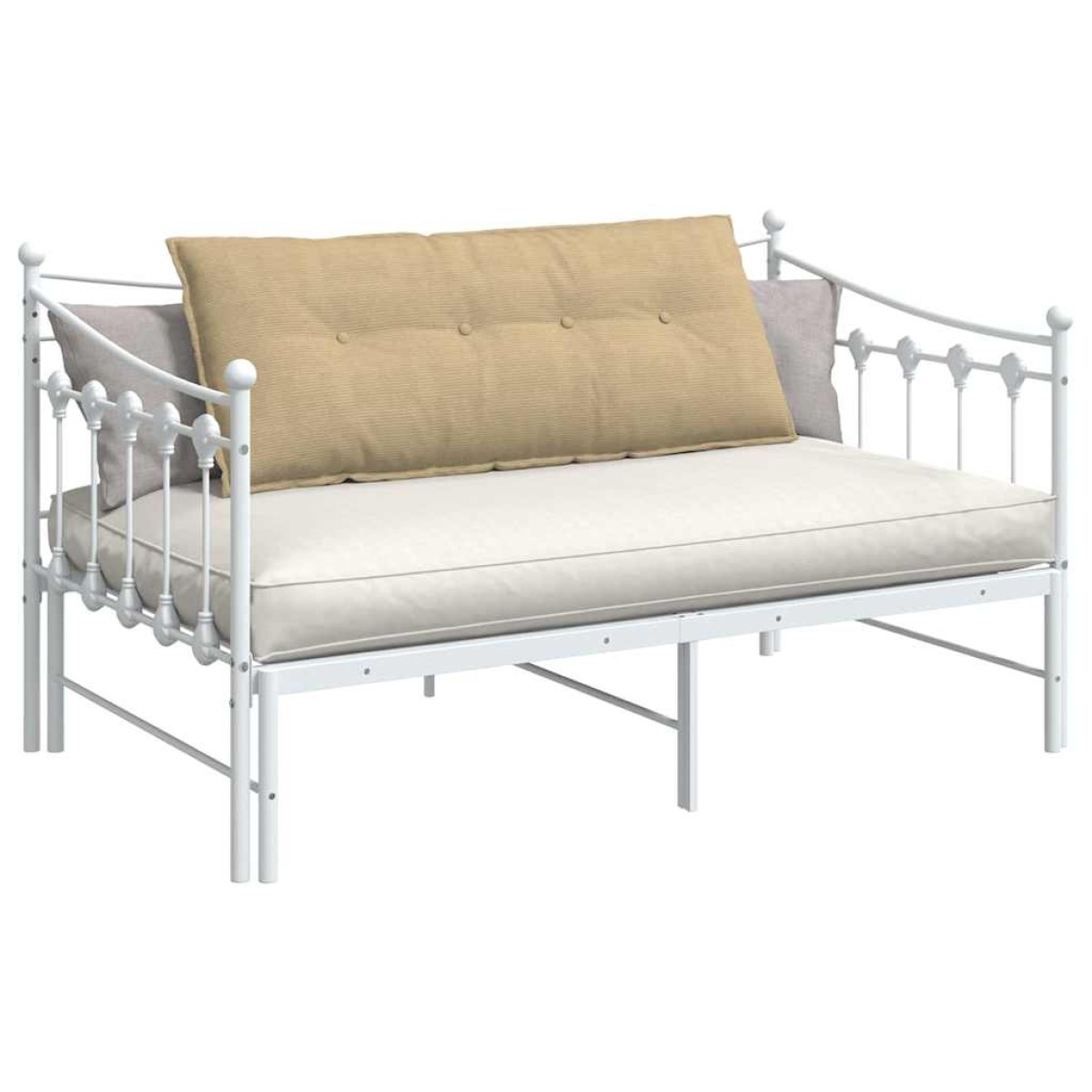 vidaXL Μαξιλάρι Πλάτης Γκρι Πράσινο 120 x 50 cm Υφασμάτινο Κορντουρά