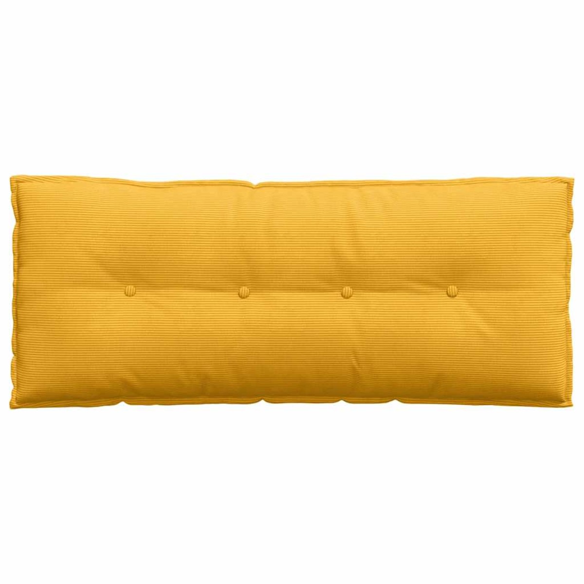 vidaXL Μαξιλάρι Πλάτης Απαλό Κίτρινο 120 x 50 cm Υφασμάτινο Κορντουρά