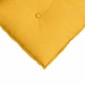 vidaXL Μαξιλάρι Πλάτης Απαλό Κίτρινο 120 x 50 cm Υφασμάτινο Κορντουρά