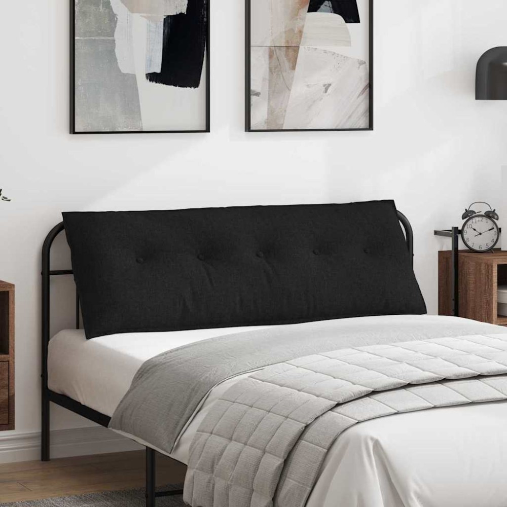 vidaXL Μαξιλάρι Πλάτης Μαύρο 140 x 19 x 50 εκ ύφασμα