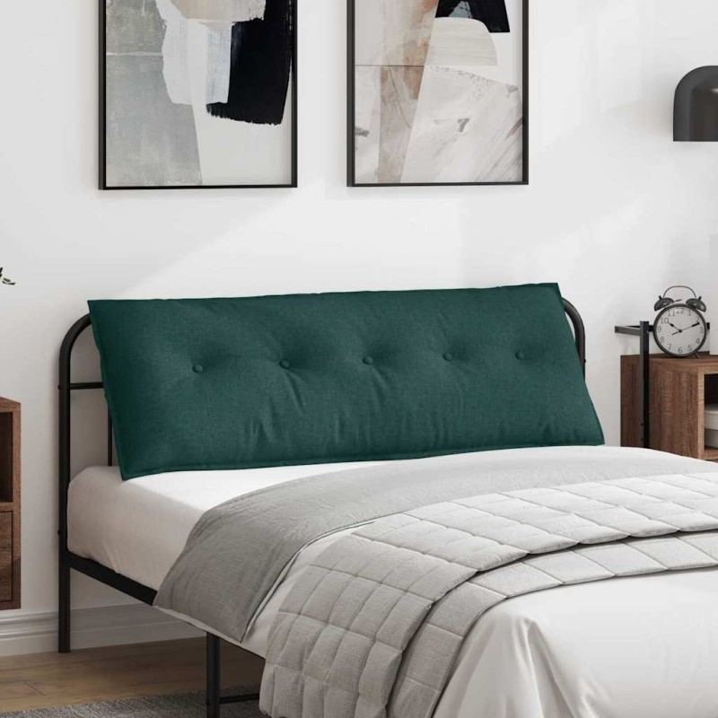vidaXL Μαξιλάρι Πλάτης Σκούρο Πράσινο 140 x 19 x 50 εκ ύφασμα