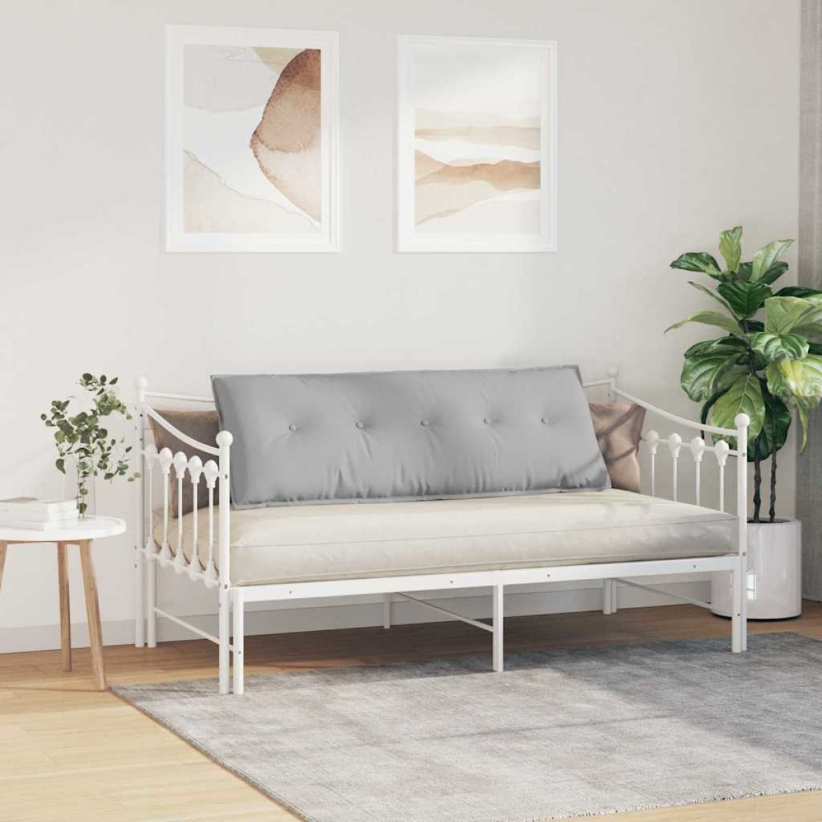 vidaXL Μαξιλάρι Πλάτης Σκίουρος Γκρί 140 x 19 x 50 εκ ύφασμα