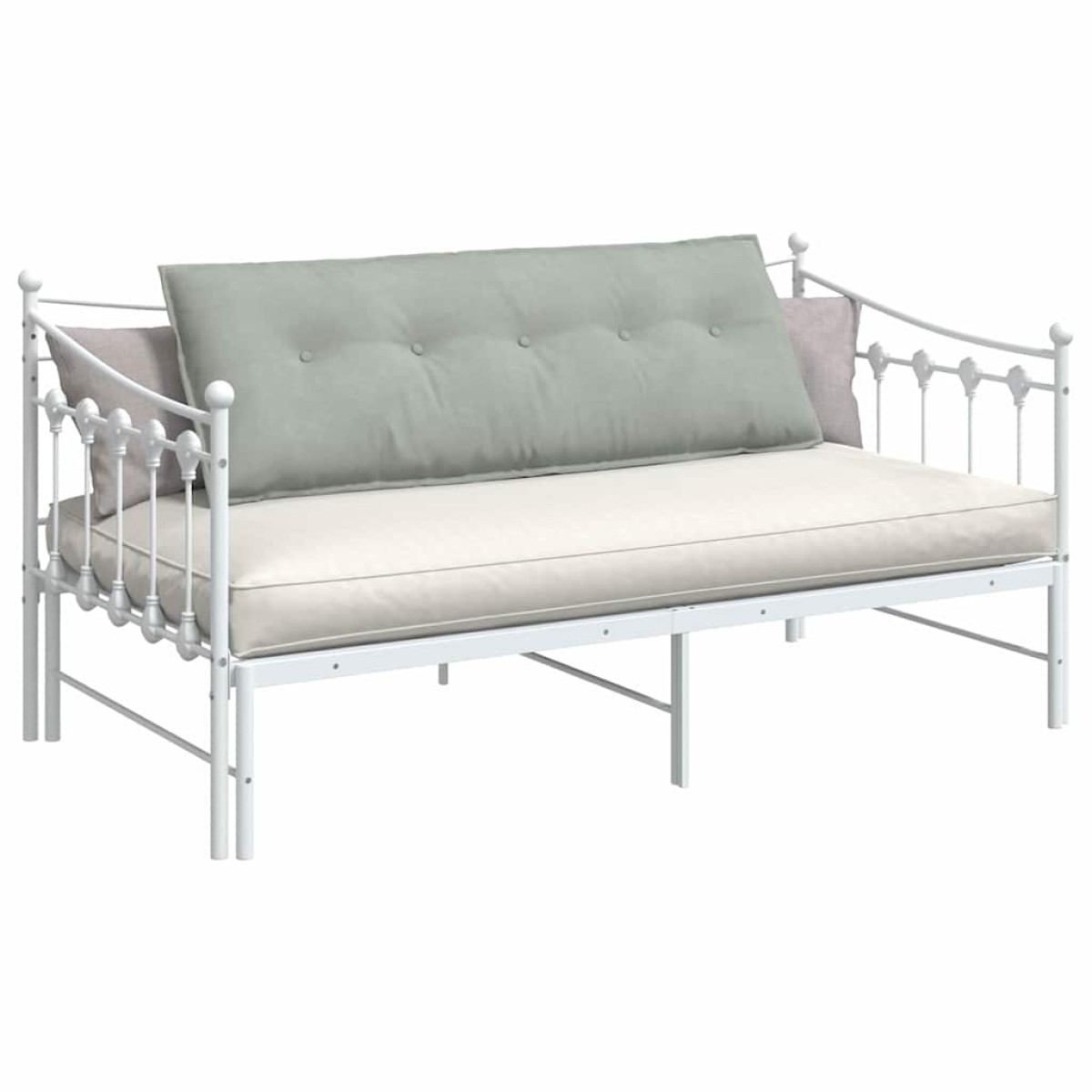 vidaXL Μαξιλάρι Πλάτης Ανοιχτό γκρι 140 x 50 cm Υφασμάτινο Κορντουρά
