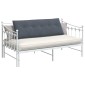 vidaXL Μαξιλάρι Πλάτης Σκούρο Γκρι 140 x 50 cm Υφασμάτινο Κορντουρά