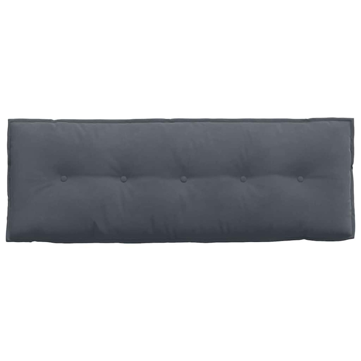vidaXL Μαξιλάρι Πλάτης Σκούρο Γκρι 140 x 50 cm Υφασμάτινο Κορντουρά