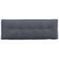 vidaXL Μαξιλάρι Πλάτης Σκούρο Γκρι 140 x 50 cm Υφασμάτινο Κορντουρά