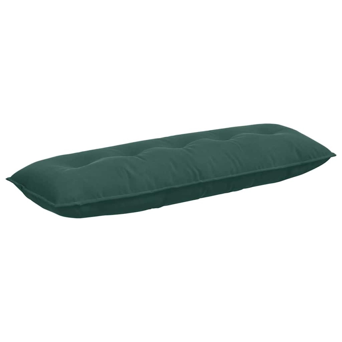 vidaXL Μαξιλάρι Πλάτης Σκούρο Πράσινο 140 x 50 cm Υφασμάτινο Κορντουρά