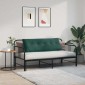 vidaXL Μαξιλάρι Πλάτης Σκούρο Πράσινο 140 x 50 cm Υφασμάτινο Κορντουρά